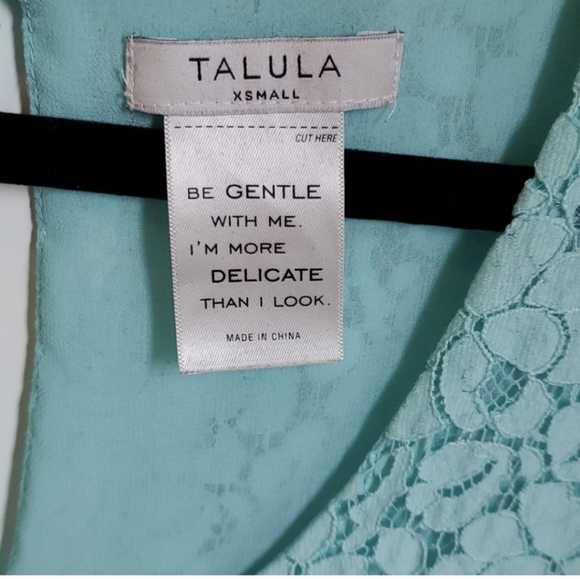 Aritzia - Talula Betty lace tank - XS light teal - Picture 2 of 4